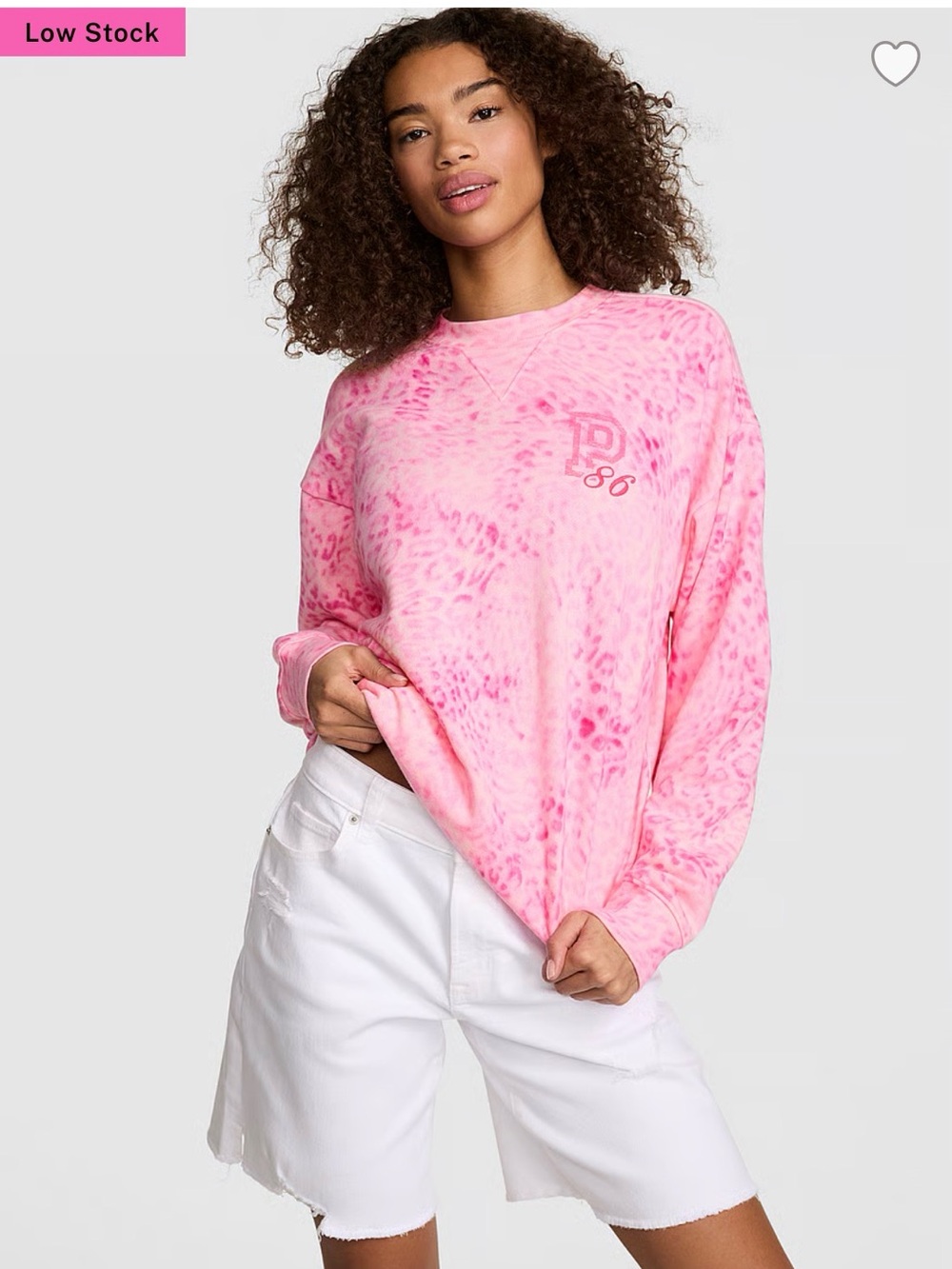 Victoria Secret PINK leopard sweatshirt  XL NWT❤️❤️❤️